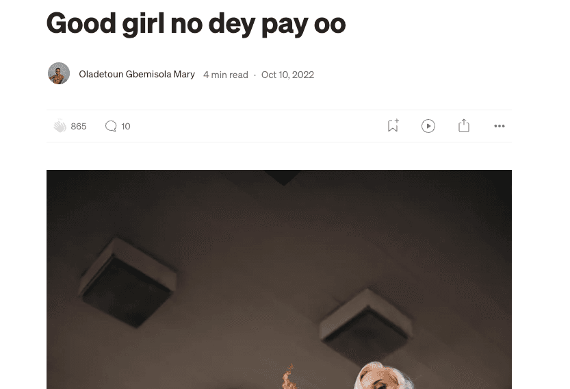 Good Girl No Dey Pay Oo